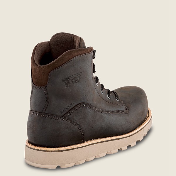 Red Wing Safety Bot Erkek - Traction Tred Lite - 6-Inch Waterproof Toe - Koyu Kahverengi - 08IQGSAWC